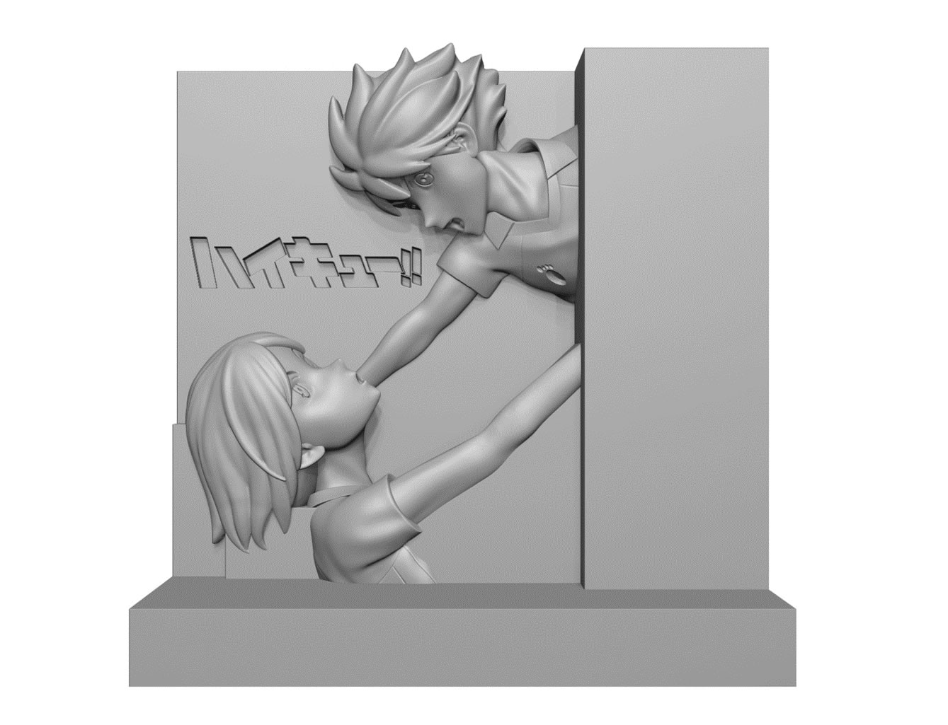 ハイキュー　日向・狐爪雪像